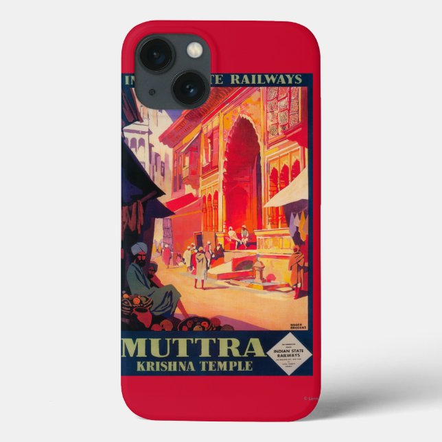 Muttra Krishna Temple Travel Poster Case-Mate iPhone Hülle (Rückseite)