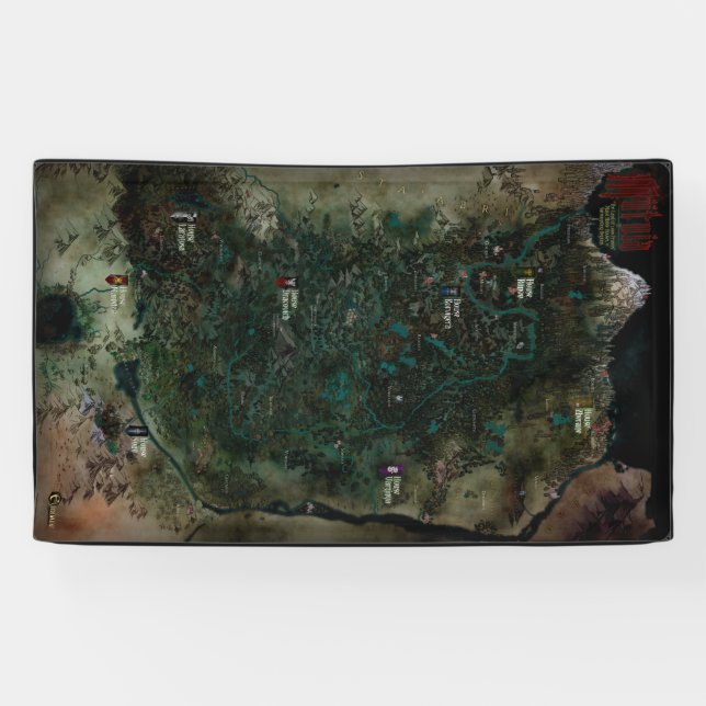 Mütvia, 3'x5' Vinyl Map Banner (Horizontal)