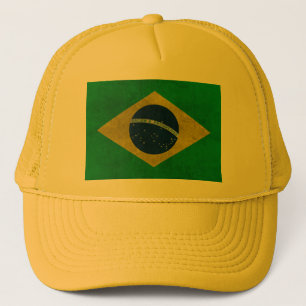 Mütze Fahne Brasiliens ,(Alter Stil)