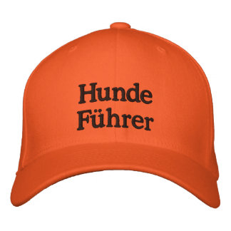 Mütze für Hundeführer in der Jagdfarbe orange Bestickte Baseballkappe