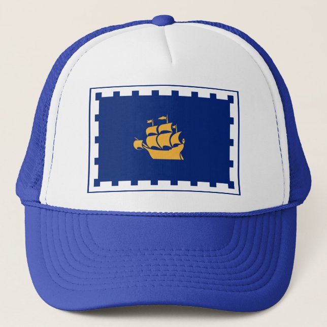 Mütze mit Flagge von Quebec City, Kanada (Vorderseite)