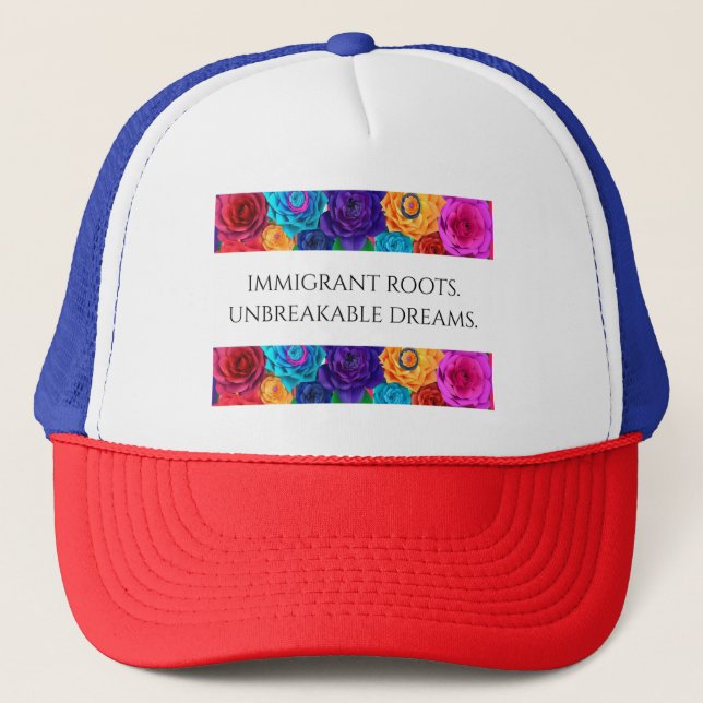 Mütze - Trendige Immigrant Wurzeln (Vorderseite)