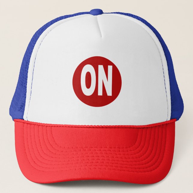 Mütze Trucker Rot Weiß Design ONTARIO (Vorderseite)