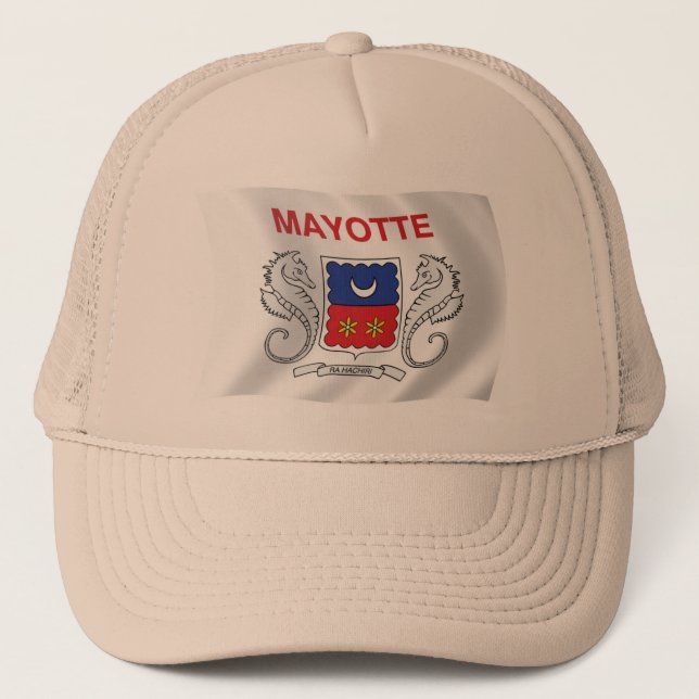 Mützen mit Mayotte-Flagge (Vorderseite)