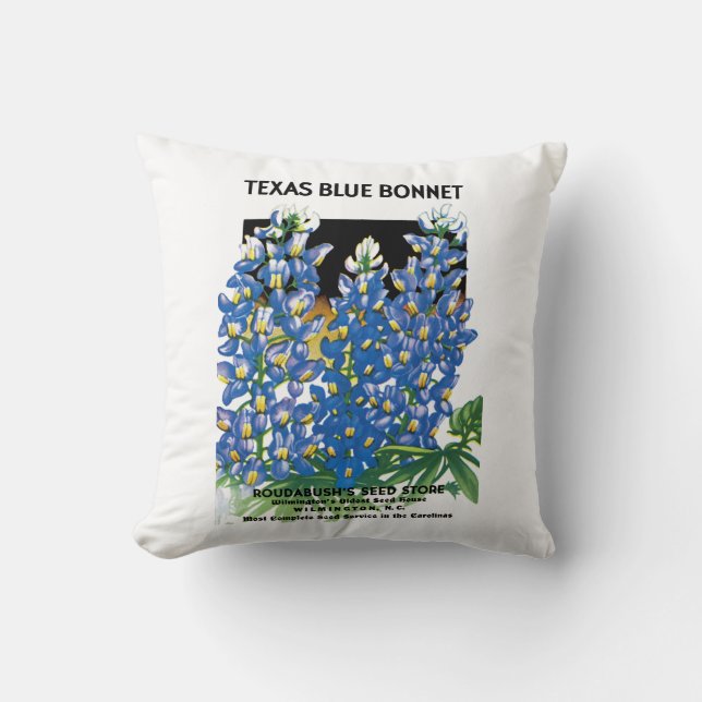 Mützen-Samen-Paket-Aufkleber Texas blauer Kissen (Vorderseite)