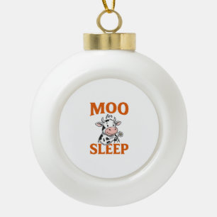 Muu Für Schlaf Süße Kuh Vintage-Shirt-Design Keramik Kugel-Ornament