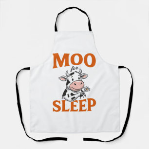Muu für Schlaf Süße Kuh Vintage-Shirt-Design Schürze