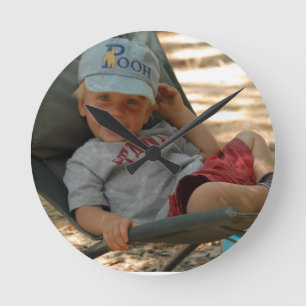 Muur Klok met Foto Runde Wanduhr