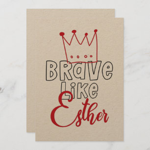 Muve like Esther - Inspirierend jüdische Purim Art Einladung