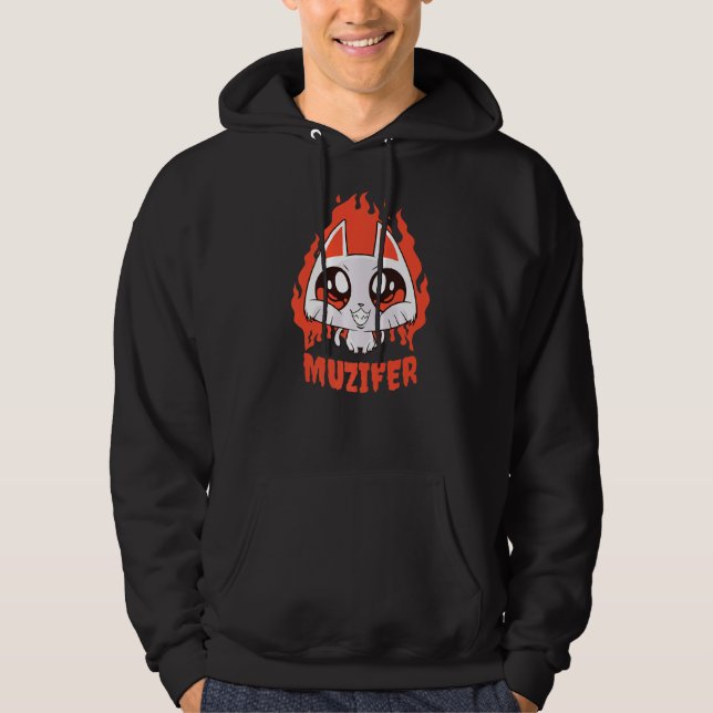 Muzifer I Cat Kitten Lucifer Devil Little Devil Lu Hoodie (Vorderseite)