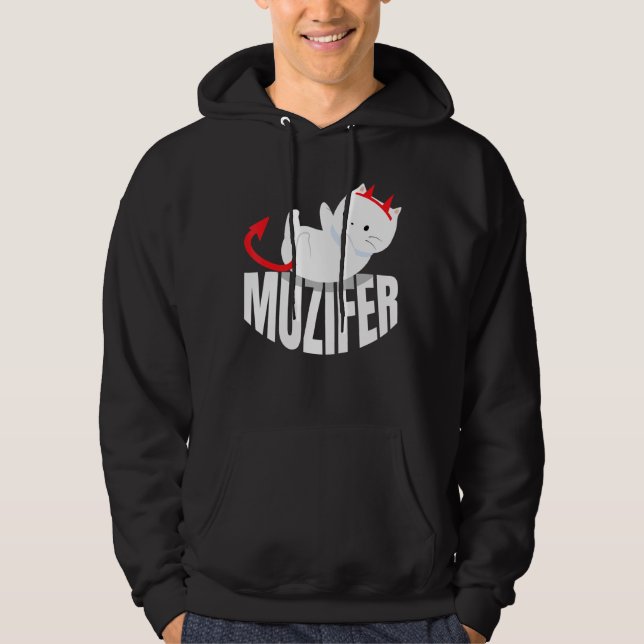 Muzifer I Cat Kitten Lucifer Devil Little Devil Lu Hoodie (Vorderseite)