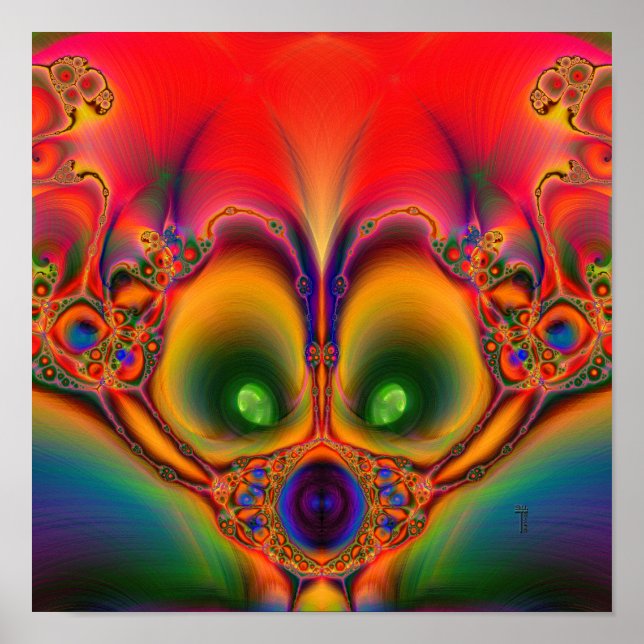 Muzzled (12" x 12") Art Print Poster (Vorne)