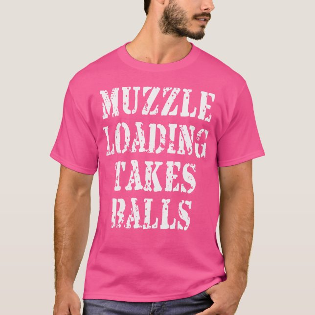 Muzzleloading Black Powder Jagd Funny Hunter T-Shirt (Vorderseite)