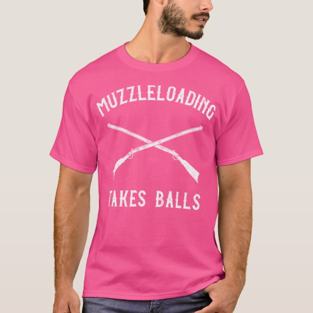 Muzzleloading nimmt Balls Muzzleloader Rifle T-Shirt (Vorderseite)