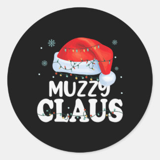 Muzzy Claus Xmas Familie Matching Funny Oma Chr Runder Aufkleber