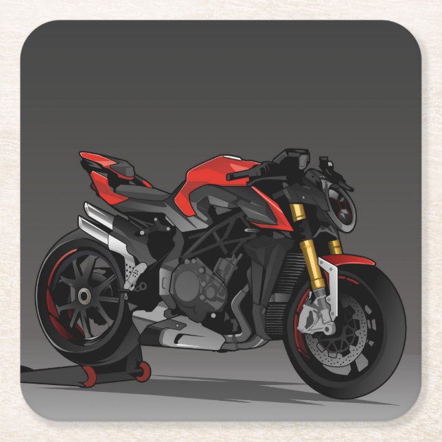 MV Agusta Brutale 1000RR Rechteckiger Pappuntersetzer (Vorderseite)