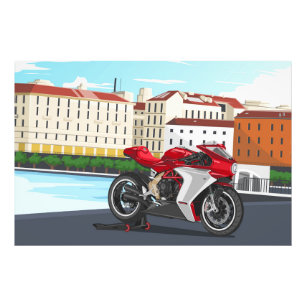 MV Agusta Superveloce in Venedig Fotodruck