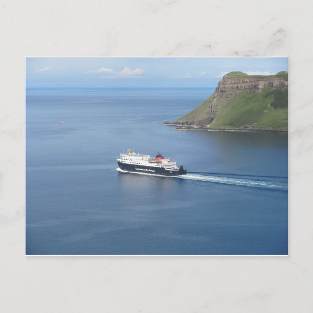 MV Hebrides verlassend Uig Postkarte (Vorderseite)