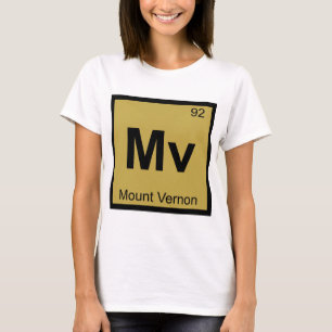 Mv - Mount Vernon New York Chemie-Stadtsymbol T-Shirt