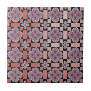 MVB Chic Gerbera Blume Pink Slick Tile Fliese