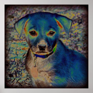 MVB Labrador Poster - Psychedelic Design