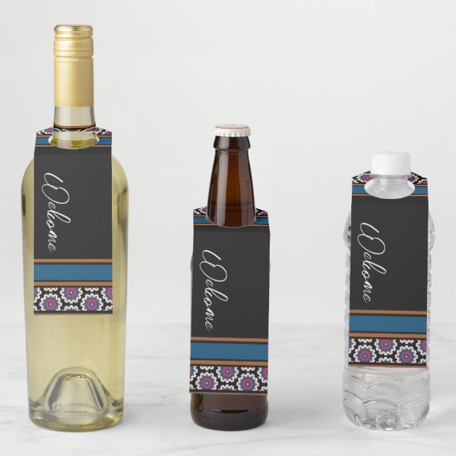 MVB Mexican Monogram Able Accelerator Border Desig Flaschenanhänger (Beispiel)