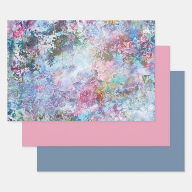 MVB Pastell Vintages Blumendesign Geschenkpapier Set (Set)