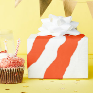 MVB Tiger Stripes Design - Orange & Weiß Geschenkpapier