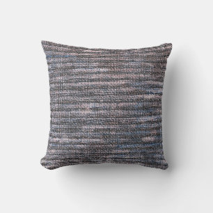 MVB Weathered Blue/Graue Imitate Burlap-Design Kissen