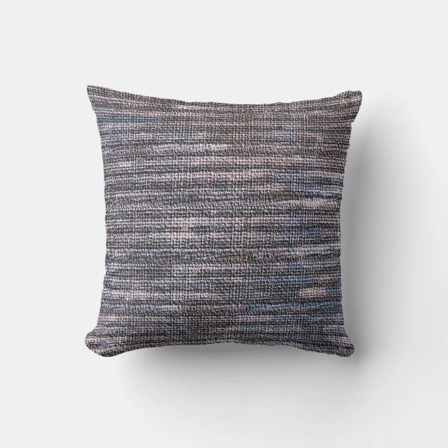 MVB Weathered Blue/Graue Imitate Burlap-Design Kissen (Vorderseite)