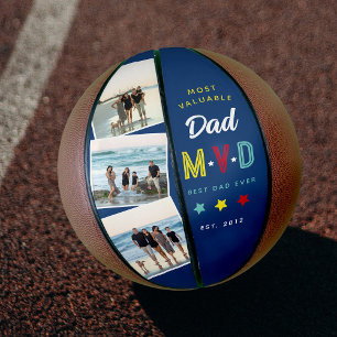 MVD - Most Valuable Dad Individuelles 3-Foto-Anden Basketball