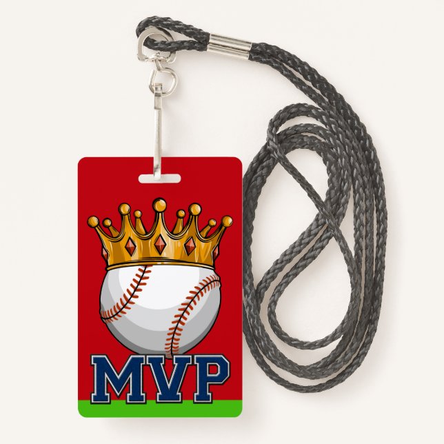 MVP Baseball Lanyard Abzeichen Ausweis (Vorderseite mit Schlüsselband)