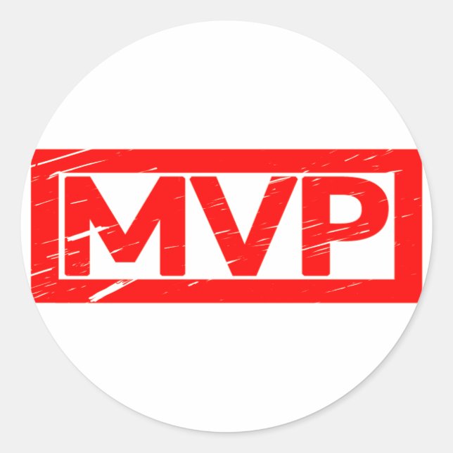 MVP-Briefmarke Runder Aufkleber (Vorderseite)