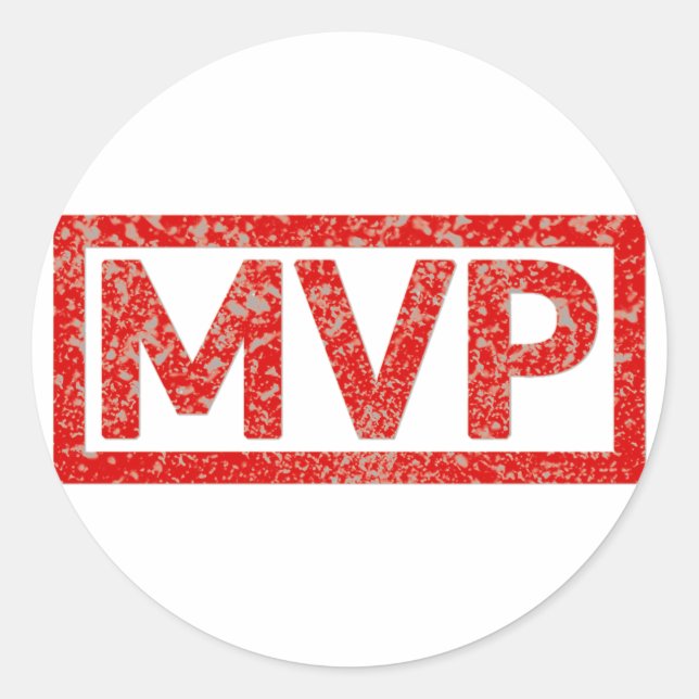 MVP-Briefmarke Runder Aufkleber (Vorderseite)