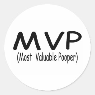 MVP das meiste wertvolle Pooper Runder Aufkleber