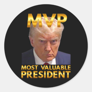 Mvp der wertvollste Präsident Donald Trump neuer G Runder Aufkleber