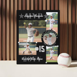 MVP End of Season Baseball Player Photo Collage Fotoplatte