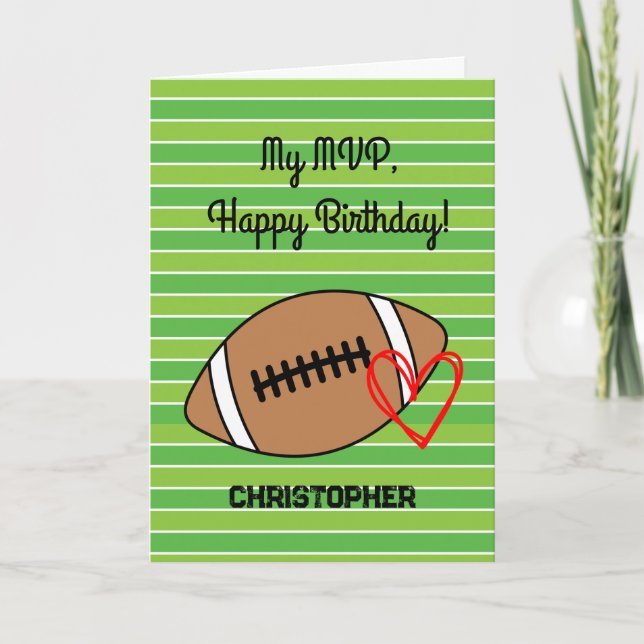 MVP Football Birthday Karte (Vorderseite)