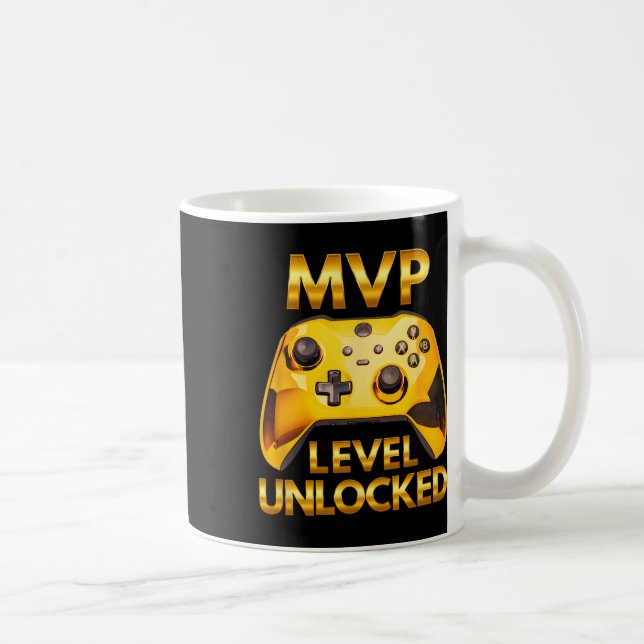 Mvp-Level freigeschalteter Videospiel-Player Gold  Kaffeetasse (Rechts)