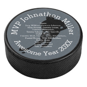MVP Personalisieren mit Name oder Nickname und Tea Eishockey Puck