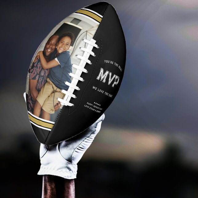 MVP Vater | Black & Gold Vatertag Football (Von Creator hochgeladen)