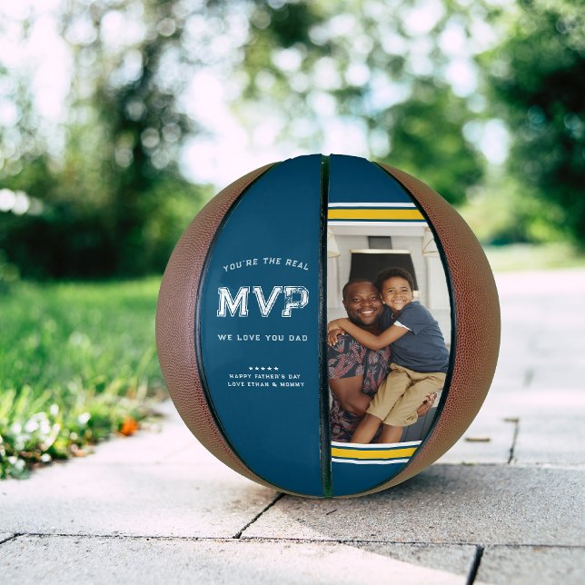 MVP Vater | Blue & Gold Vatertag Basketball (Von Creator hochgeladen)