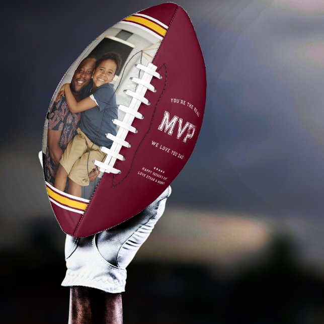 MVP Vater | Burgund & Gold Vatertag Football (Von Creator hochgeladen)
