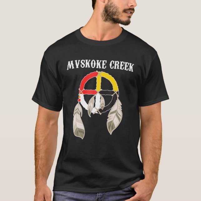 Mvskoke Creek Muskogee Native American Medicine Wh T-Shirt (Vorderseite)