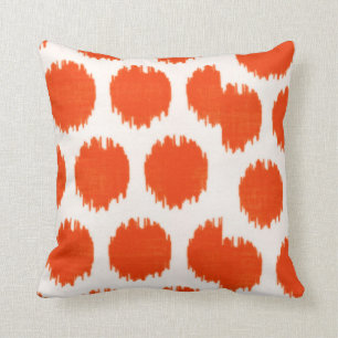 MW Ikat Dots, Orange Sq Kissen