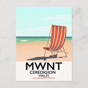 Mwnt, Ceredigion Wales Reiseplakat Postkarte