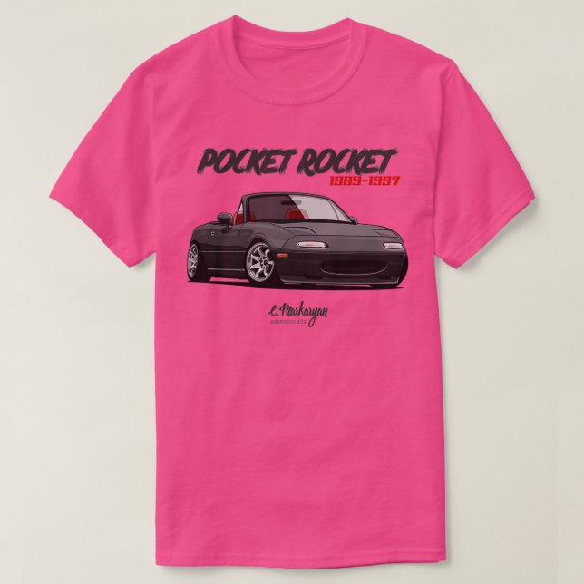 MX5 Miata schwarz T-Shirt (Design vorne)