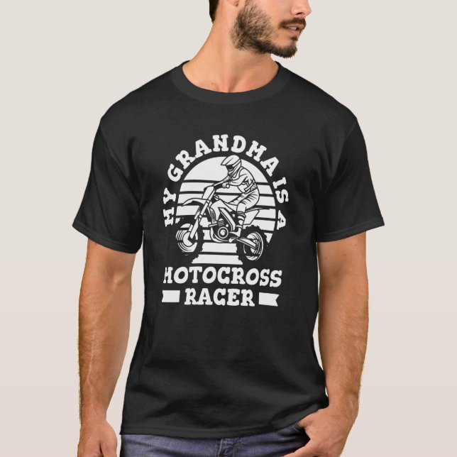 Mx Motocross Großmutter Biker Dirt Biking Gr T-Shirt (Vorderseite)