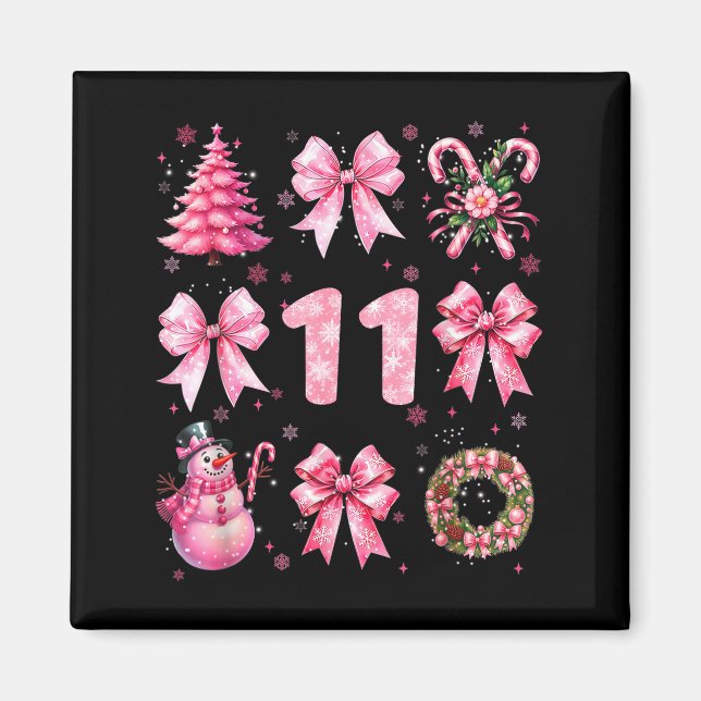 My 11th Birthday Nk Santa Coquette Snowman 11 Year Magnet (Vorne)