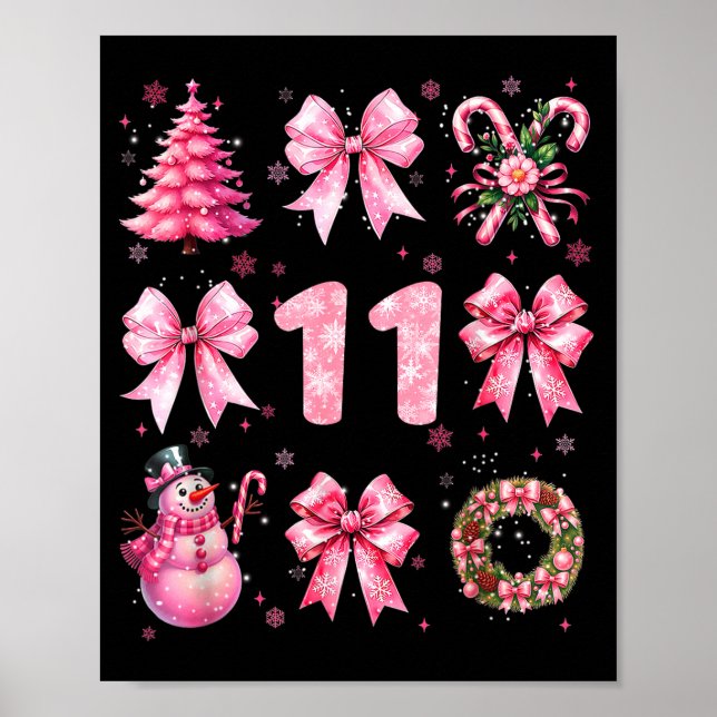 My 11th Birthday Nk Santa Coquette Snowman 11 Year Poster (Vorne)